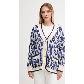 Dámský svetr Kardigan Gaudi dámský, modrá barva, 521BD53044 55X, vel. XL