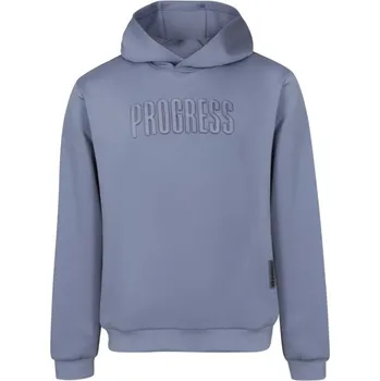 Pánské oblečení mikina pánská Progress PROMINENT s kapucí šedo-modrá