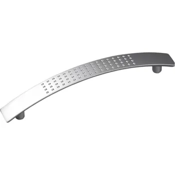 Nábytkové kování 91016 úchytka rozteč 96mm satén chrom -typ Quadro (Úchytka z designové řady "Quadro" v satén chromu. Rozteč 96mm. )