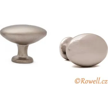 Nábytkové kování K35 Knopka satén nikl (Kulatá kovová knopka model K35 v matném satén niklu. Průměr cca 35mm, diskrétní a moderní vzhled.)