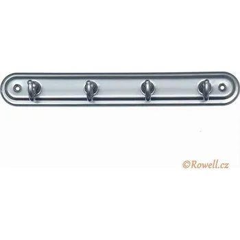 Věšák H4. Čtyřháček stříbrný (Nástěnný háček. Vhodné řešení pro nábytek v interiéru.)