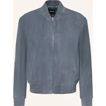 Boss Pánský Kožený Blouson Muller, černošedá, 50