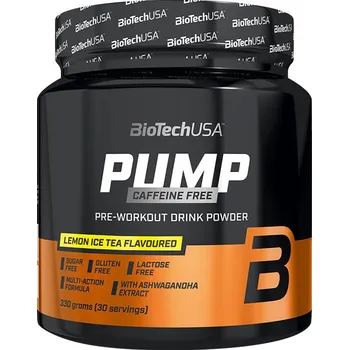 Anabolizér BioTechUSA Pump Caffeine Free (330 g, Citronový ledový čaj)