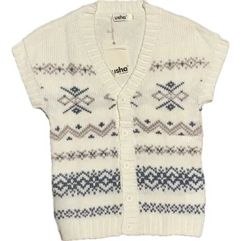 Dámská vesta USHA Dámská pletená vesta Bílá M/38