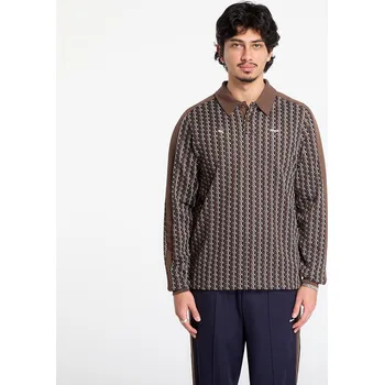 Tričko Puma x JJJJOUND T7 Longsleeve Polo Chocolate XXL