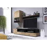 HALMAR SNAP obývací stěna dub lefkas/černý mat 166459355