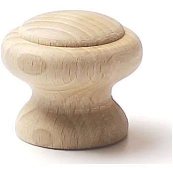 Nábytkové kování 48009 knopka dřevěná pr.44mm přírodní (Velká kulatá dřevěná knopka v přírodním provedení o průměru 44mm. Výrazný přírodní prvek na nábytku.)