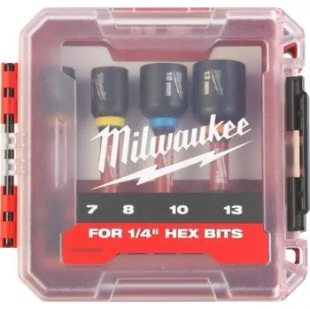 Příslušenství k nářadí Milwaukee SHOCKWAVE magnetické nástavce, 4 ks