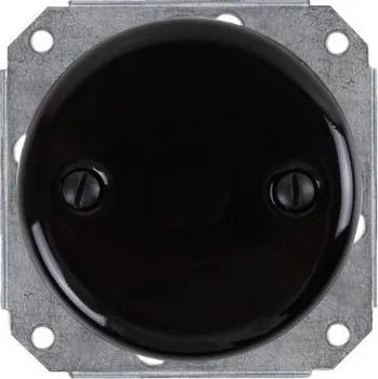 Elektroinstalační krabice Porcelánová krytka elektroinstalace - Černá