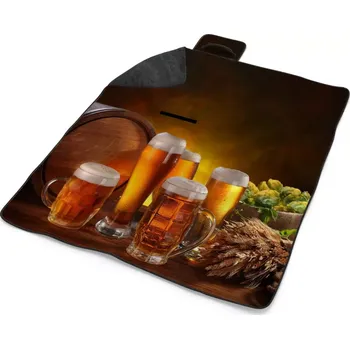 deka Sablio Plážová deka Sklenice s pivem: 200x140 cm