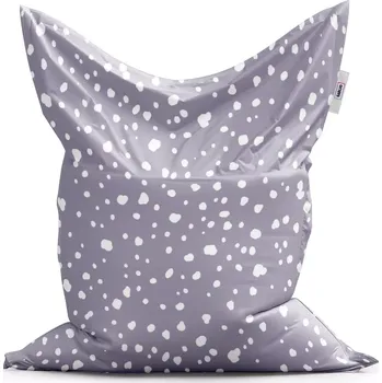 Sedací pytel Sablio Sedací vak Classic Bílé flíčky na fialové - 150x100 cm