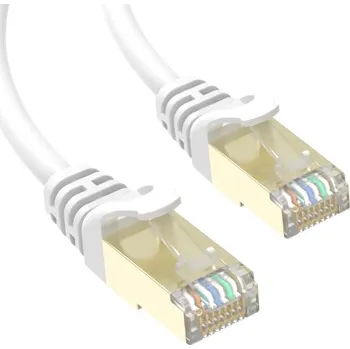 Síťový kabel Conexpro slim patch kabel STP, CAT6A, 1m, bílý PC6AFS-1W