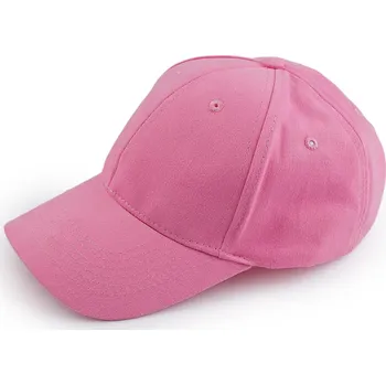 Kšiltovka Bavlněná kšiltovka unisex vhodná k dozdobení, střední, 22 růžová sv.