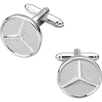 Manžetový knoflíček Manžetové knoflíčky s motivem Mercedes Benz Stříbrná