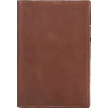 Diář Contacts® Kožený zápisník diář B5 s propiskou Kelsey Hnědý - Model S deníkem a propiskou