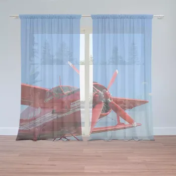 Záclona Sablio Záclony Červené letadlo: 2ks 150x250cm
