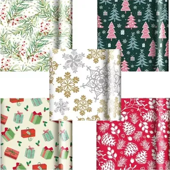 Balící papír Dárkové balicí papíry vánoční mix, 20 rolí 10 m × 70 cm