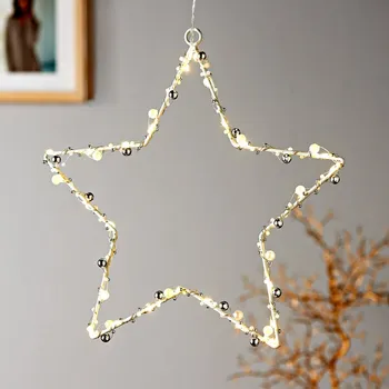 Vánoční dekorace LED kovová hvězda