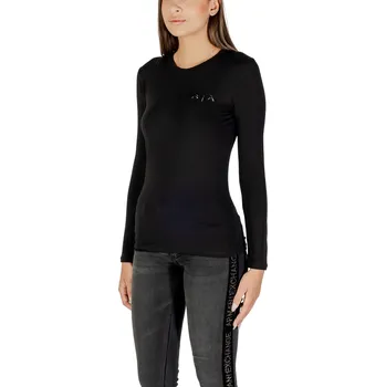 Armani Exchange tričko s dlouhým rukávem Armani černá | šedá 3491159