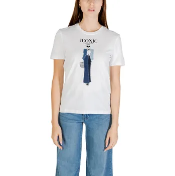 Dámské oblečení Dámské triko Only s potiskem Only bílá 3491657