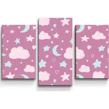 Obraz Sablio Obraz - 3-dílný Dětská obloha - 75x50 cm