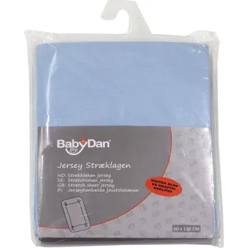 Prostěradlo Baby Dan Prostěradlo jersey do postýlky/kolébky, světle modré, 60x120cm