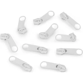 Zip Jezdec ke spirálovým zipům No 5 pro metráž typu POL, střední, 101 bílá