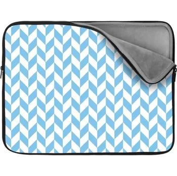 pouzdro na notebook Sablio Obal na notebook Modrobílé kosodélníky - 13"