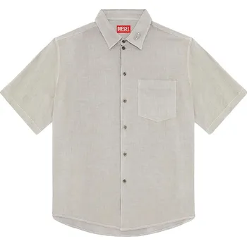 Pánská móda Diesel pánská košile s krátkým rukávem Diesel krémová 3491718