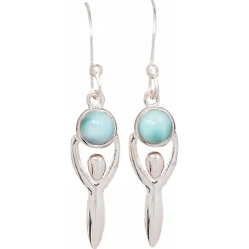 Náušnice Designové náušnice s larimarem stříbro Ag 925 E167 2,3 cm, 3,1 g