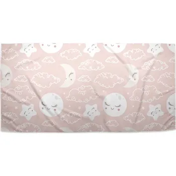 Osuška Sablio Ručník Mráčky a měsíc - 50x100 cm