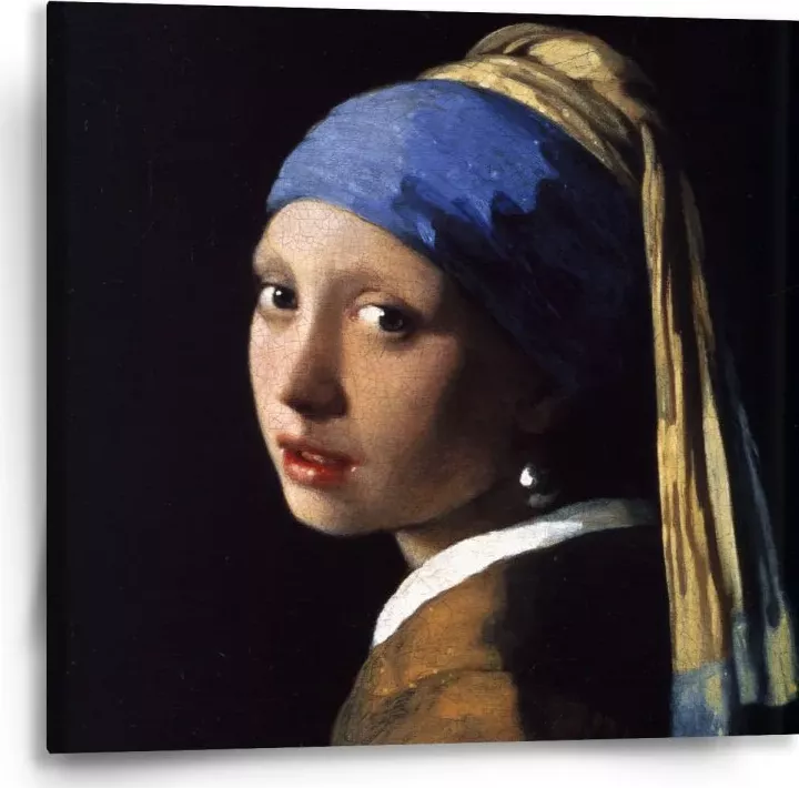 Sablio Obraz Dívka s perlou - Johannes Vermeer - 50x50 cm