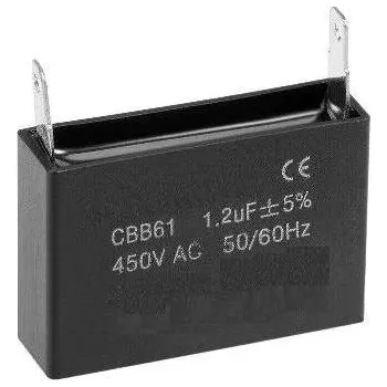 Kondenzátor Rozběhový kondenzátor 1.2uF / 450V CBB61, vývody faston