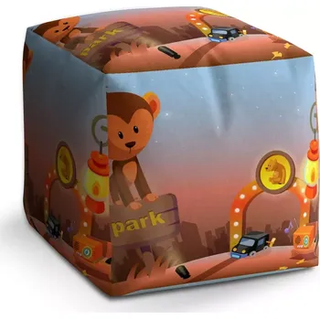 Taburet Sablio Taburet Cube Dětský motiv 4: 40x40x40 cm