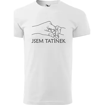 Pánské tričko Sablio Tričko s potiskem pro tatínka Jsem tatínek - bílé 4XL