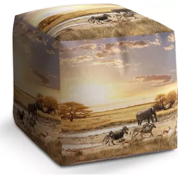 Taburet Sablio Taburet Cube Safari: 40x40x40 cm