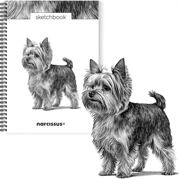 Narcissus Skicovací notes A4 SP 60l čistý PES Yorkshire Terrier