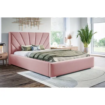 Ložnicová sestava Čalouněná postel Bed 9 box rozměr 90x200 vyberte barvu nohou Nohy bílé vyberte rošt Dřevěný rošt