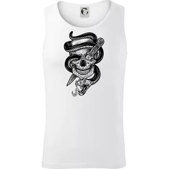 Pánské termoprádlo Lebka hadi - Tílko pánské Core - S ( Bílá )