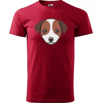 Pánské tričko Sablio Tričko s potiskem pro milovníky psů Jack Russell teriér - červené L