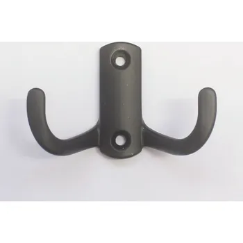 Věšák 770400 dvojháček kov černý (Nástěnný dvojháček. Vhodné řešení pro nábytek v interiéru.)