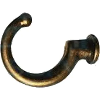 Věšák 770413 háček kov staromosaz H1s (Nástěnný háček v povrchu mosaz. Jednoduchý a funkční doplněk do interiéru.)