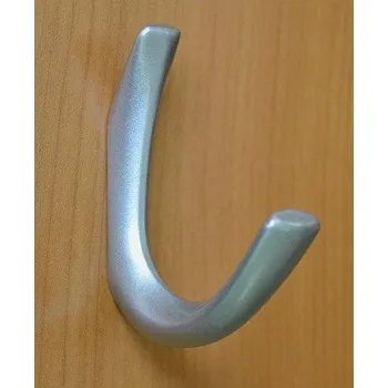 Věšák 62725 háček satén chrom (Nástěnný háček v povrchu satén chrom. Jednoduchý a funkční doplněk do interiéru.)