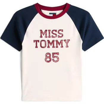 Dámské tričko Tričko Tommy Jeans Ancient White 2934279 14 (L)