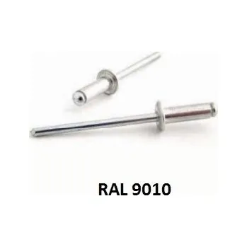 Nýt Bralo Trhací nýt AL/ST 4,0x8 RAL 9010 Bílá 10ks