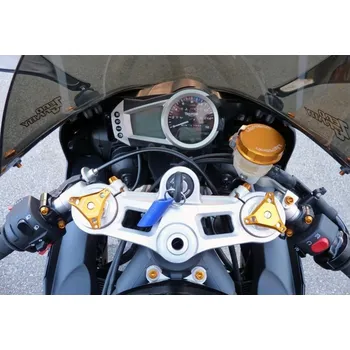 Zavazadlo na motocykl Lightech REG004ORO matice seřizování přední vidlice zlatá Kawasaku Suzuki Triumph Yamaha HEX 14mm – akce