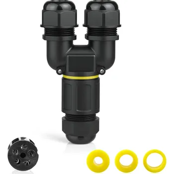 Elektroinstalační krabice Interlook Hermetická kabelová spojka IP68 | vodotěsné 5pinové konektorové pouzdro U 450 V 32 A pro kabely 4–14 mm | M685-UA