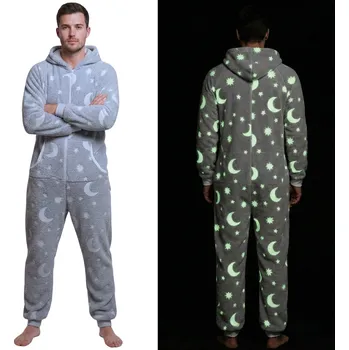 Pánský overall AXD Plyšový domácí overal šedá S