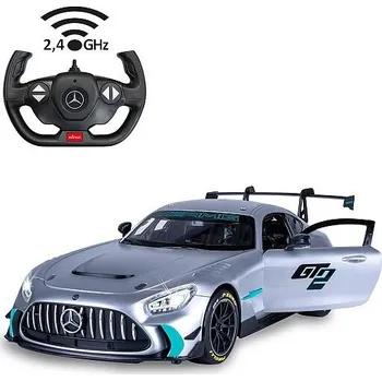 RC model auta Jamara Mercedes-AMG GT2 1:14 stříbrné 2,4GHz s manuálním otevíráním dveří + DOPRAVA ZDARMA