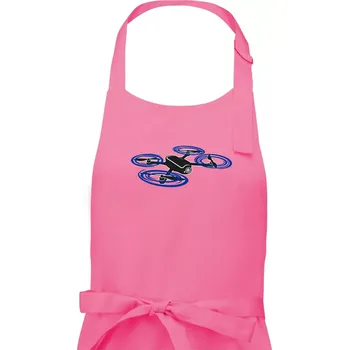 Kuchyňská zástěra Dron letící - Dámská zástěra na vaření - Univerzální velikost ( Růžová )